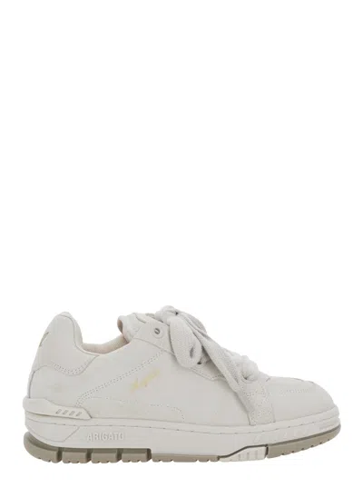 Axel Arigato 'area Haze' White Low Top Sneakers With Laminated Leather In Multicolor