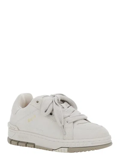 Axel Arigato 'area Haze' White Low Top Sneakers With Laminated Leather In Multicolor