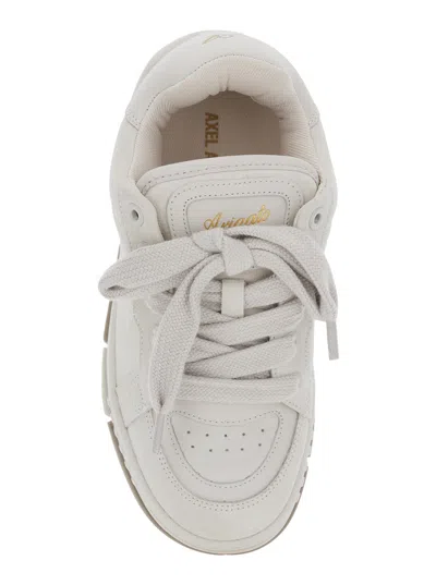 Axel Arigato 'area Haze' White Low Top Sneakers With Laminated Leather In Multicolor