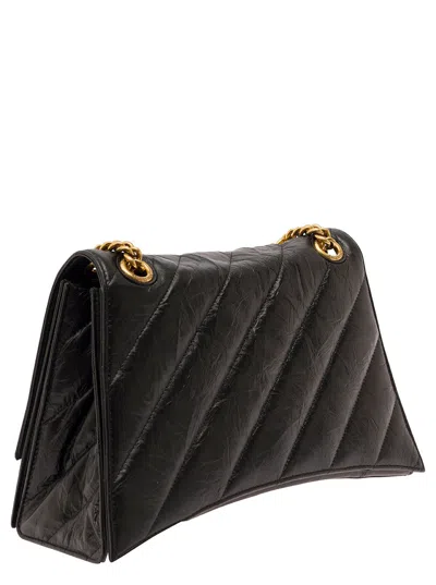 Balenciaga Women's Crush Chain Bag M In Black