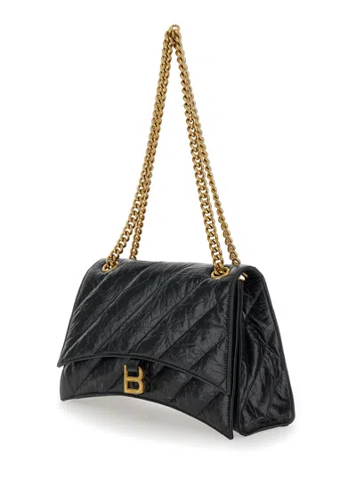 Balenciaga Women's Crush Chain Bag M In Black