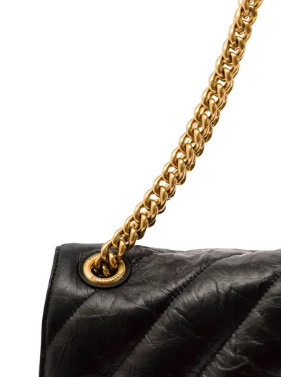 Balenciaga Women's Crush Chain Bag M In Black