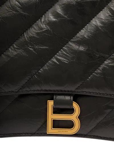 Balenciaga Women's Crush Chain Bag M In Black