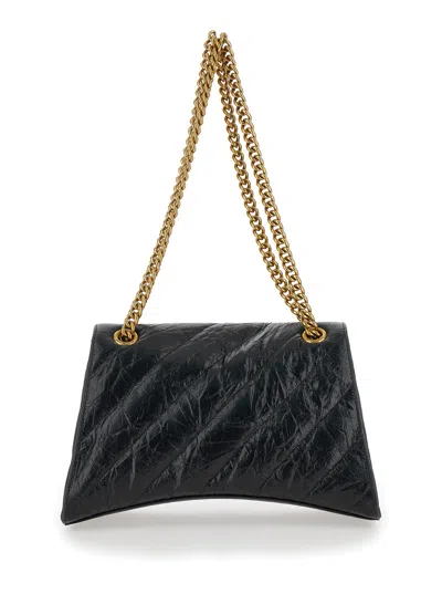 Balenciaga Women's Crush Chain Bag M In Black