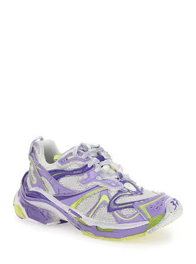 Balenciaga Runner 2 Lilac Yellow Polyurethane Sneakers In Purple