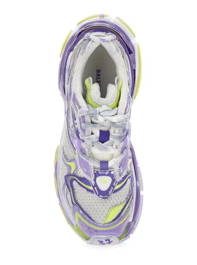 Balenciaga Runner 2 Lilac Yellow Polyurethane Sneakers In Purple