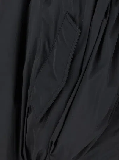 Balenciaga Draped Bomber In Technical Micro Faille In Multicolor