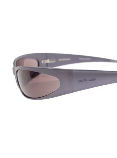 Balenciaga Grey Reverse Xpander 2.0 Rectangle With Logo In Aluminum Woman In Multicolor