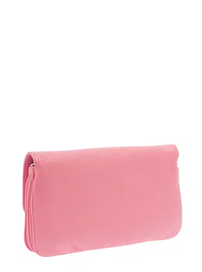 Balenciaga Bb Soft Flap Leather Shoulder Bag In Pink