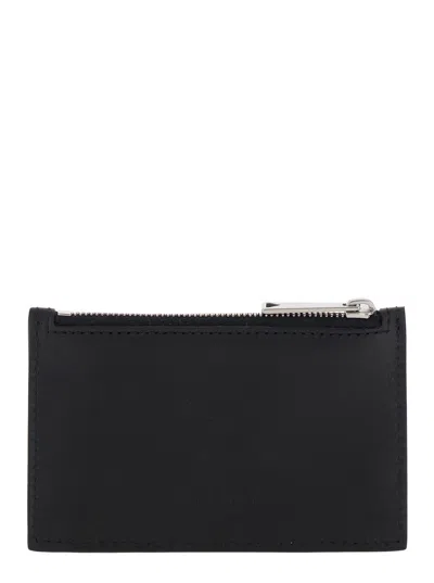 Bottega Veneta Intracciato Pattern Card Holder In Black