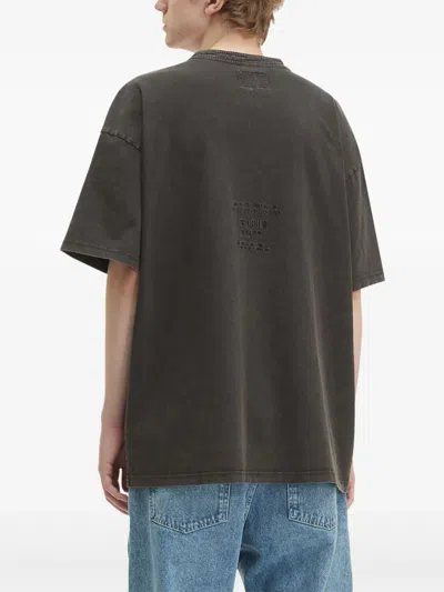 Musium Div. Button-detail Oversized T-shirt In Grey