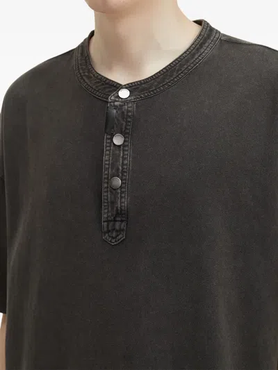 Musium Div. Button-detail Oversized T-shirt In Grey