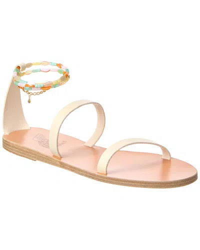 Ancient Greek Sandals Smirni Leather Sandal In White