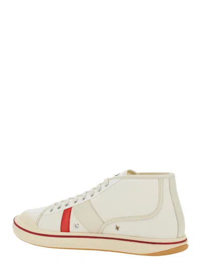 Bottega Veneta Eliot Mid-top Canvas Sneakers In White