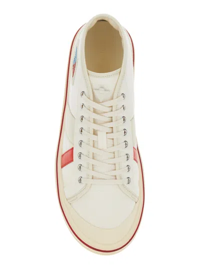 Bottega Veneta Eliot Mid-top Canvas Sneakers In White