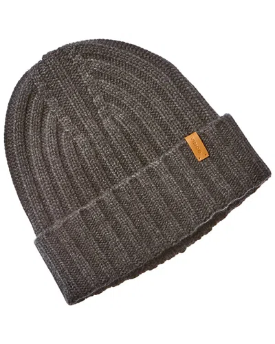 Vince Basic Chunky Rib Wool & Cashmere-blend Beanie In Grey