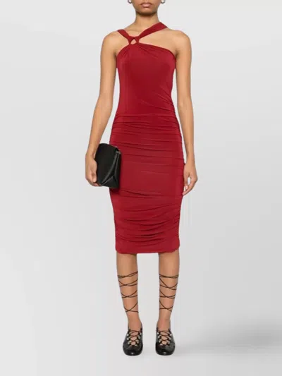 Isabel Marant One-shoulder Ethel Dress In Light Burgundy In Purple
