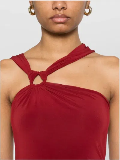 Isabel Marant One-shoulder Ethel Dress In Light Burgundy In Purple