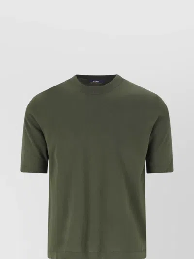 K-way Neckline Crew Short Sleeves In Green