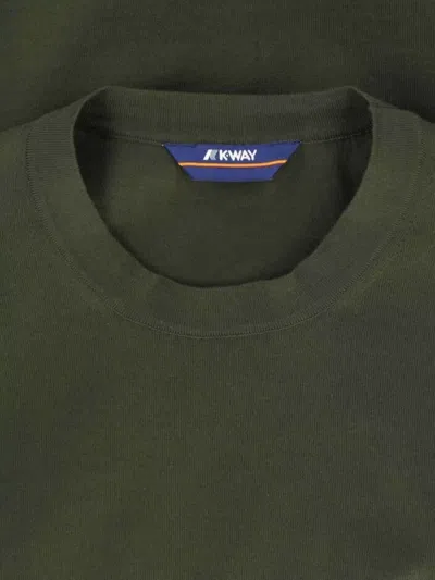 K-way Neckline Crew Short Sleeves In Green