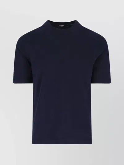 K-way Neckline Crew Short Sleeves In Blue