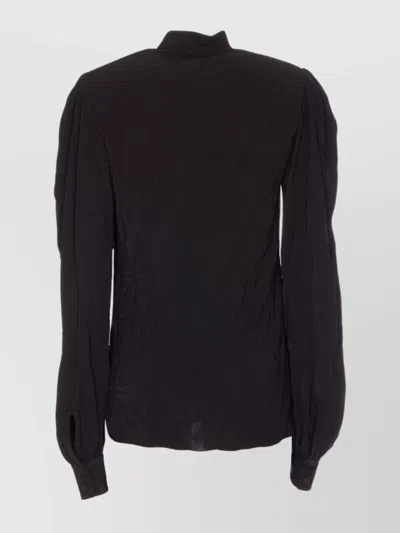 Balenciaga Bow Detail Puff Sleeve Shirt