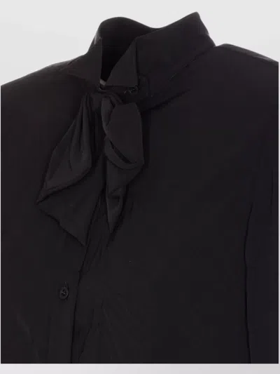 Balenciaga Bow Detail Puff Sleeve Shirt