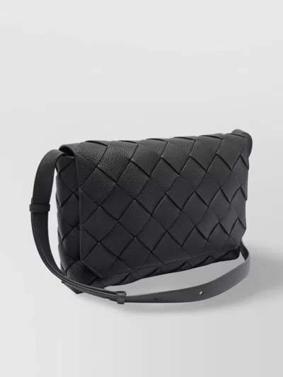 Bottega Veneta Diago Large Woven Shoulder Bag In Green