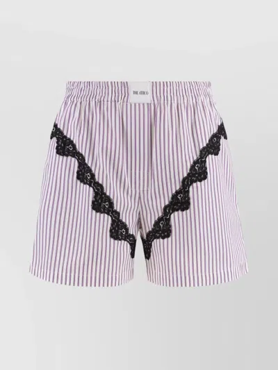 Attico White And Purple Short Pants