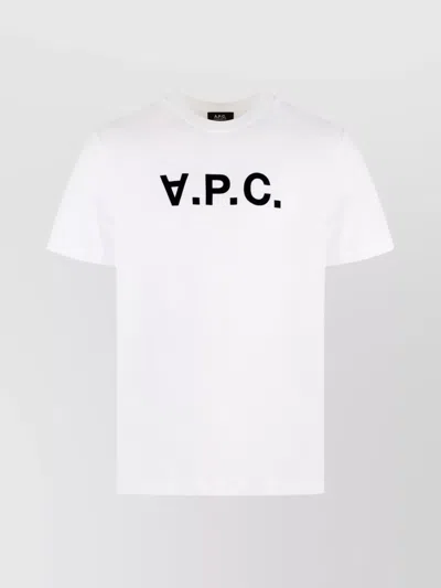 Apc White Oversized T-shirt With A.p.c. Print In Cotton Man