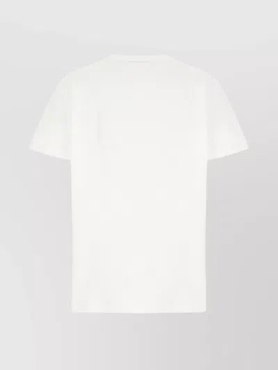 Max Mara Graphic Embroidered Crew Neck T-shirt In White