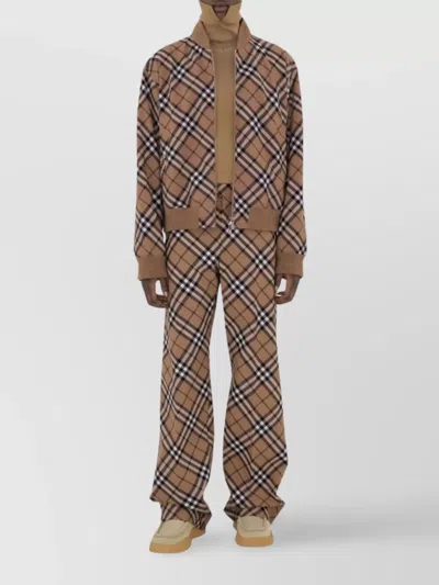 Burberry Linden Check Wool Blend Harrington Jacket In Linden Ip Check