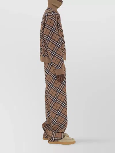 Burberry Linden Check Wool Blend Harrington Jacket In Linden Ip Check