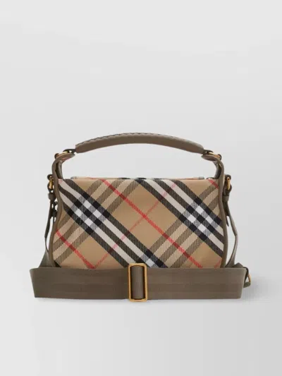 Burberry Small Handbag With Adjustable Strap And Check Pattern