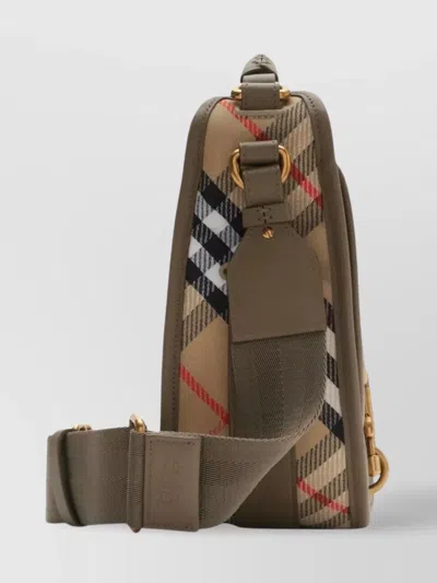 Burberry Small Handbag With Adjustable Strap And Check Pattern