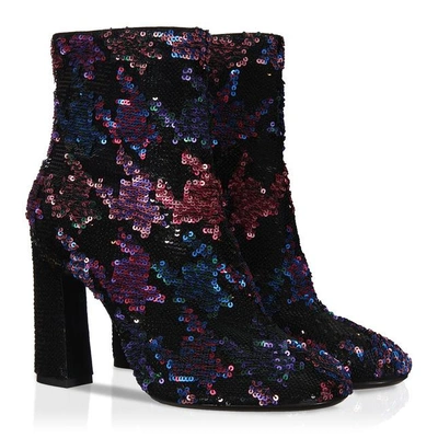 Shop Roger Vivier Ankle Boots In Suede And Sequins