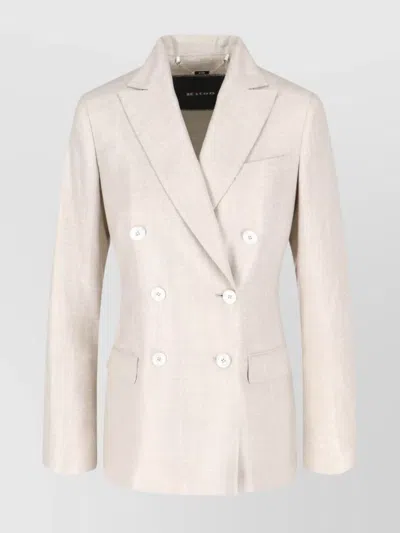 Kiton Double-breasted Jacket With Notch Lapels And Back Vent