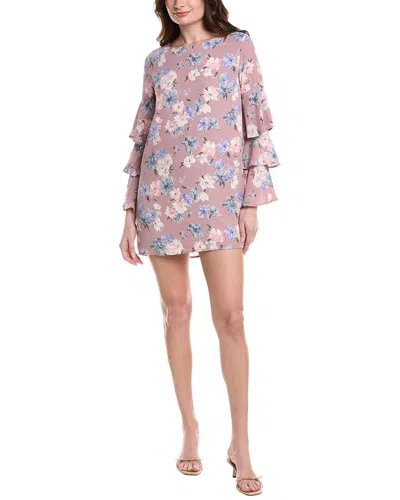 Marion Tiered Sleeve Mini Dress In Grey