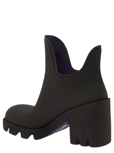 Burberry Woman Ankle Boots Charcoal Size 8 Rubber In Black