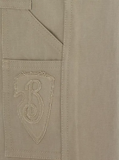 Burberry Cotton Carpenter Trousers In Multicolor