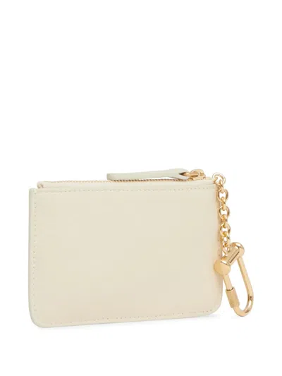 Mansur Gavriel Keychain Zip-up Wallet In White