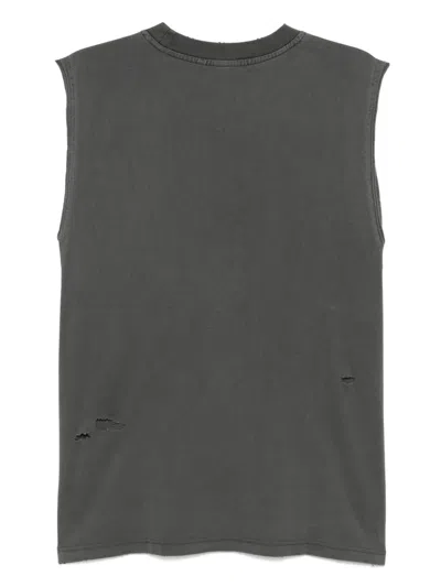 Five Cm Graphic-print Vest In Grey