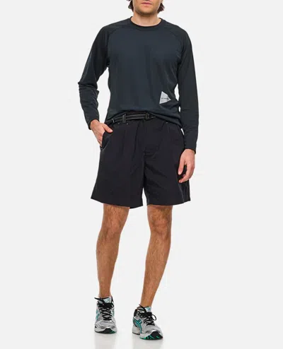 And Wander Black Shorts In Black