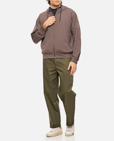 Herno Men Hooded Sweatshirt With Zip In Beige