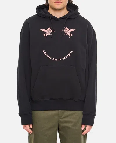 Givenchy Cotton Sweatshirt With Front Pocket And Hood In Black