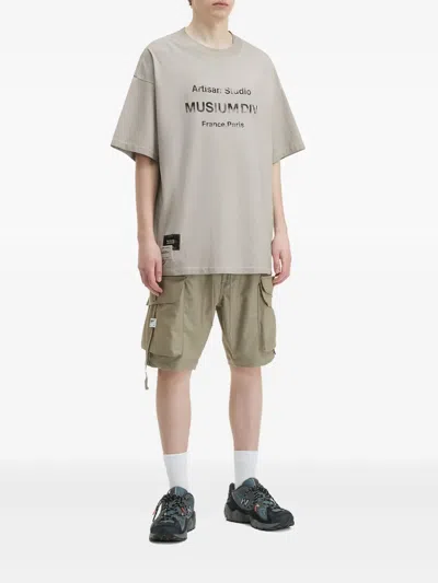 Musium Div. Graphic-print Oversized T-shirt In Grey