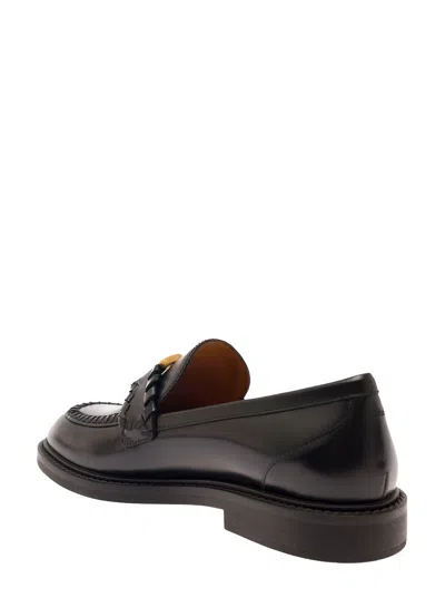 Chloé Marcie Black Brushed Calf Leather Loafer