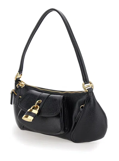 Chloé Chloe Women Black Leather The 99 Shoulder Bag In Black