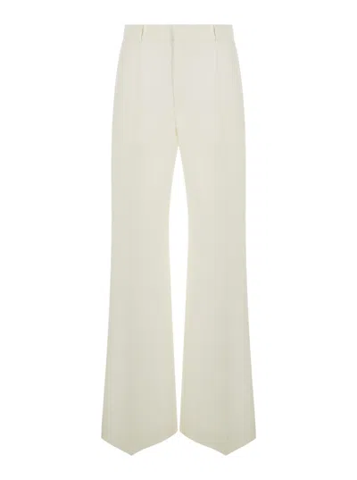 Chloé Natural Jean Pants With Leather Label In White