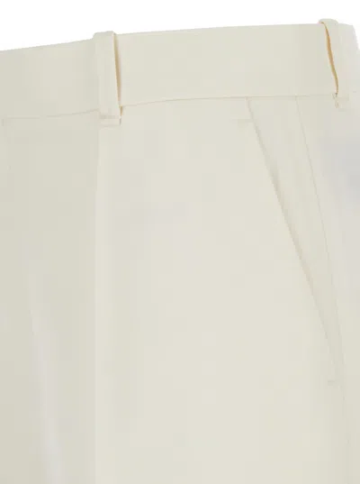 Chloé Natural Jean Pants With Leather Label In White